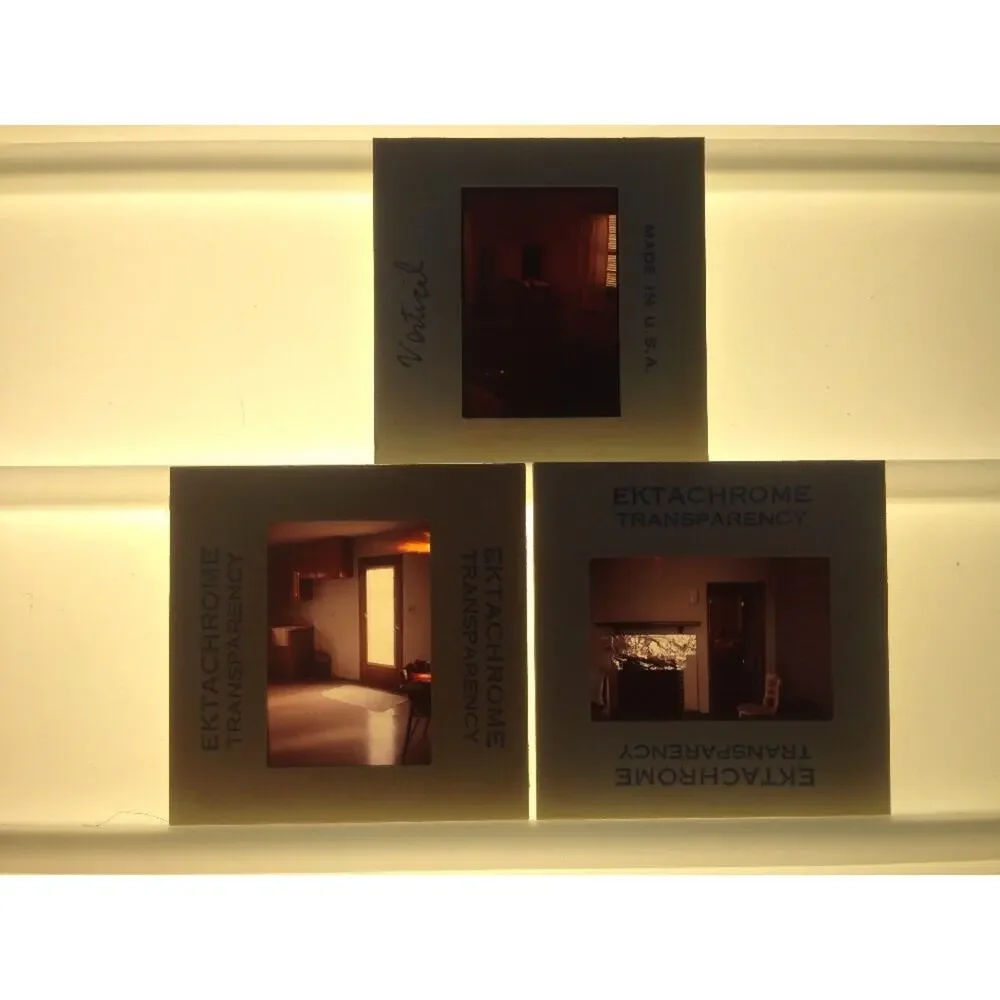 Lot of 3 Vtg 70s House Interior Architecture Ektachrome Photograph Color Slides